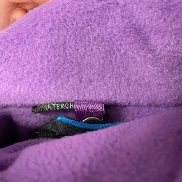 Columbia Girls’ Bugaboo™ II Fleece Purple/Black/White Interchange Jacket Size L - Picture 12 of 14